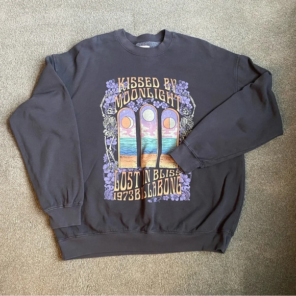 Billabong Tops - Billabong Charcoal Graphic Sweatshirt